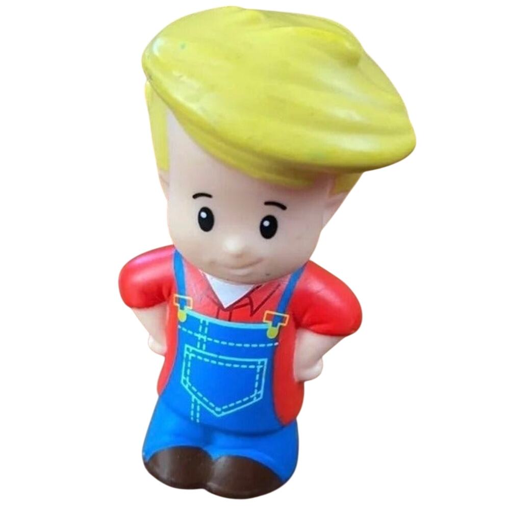FISHER-PRICE 2012 LITTLE PEOPLE Blonde Boy Figure Overalls Farm Toy Replacement